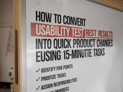 Cómo convertir pruebas de usabilidad en cambios rápidos de producto usando tareas de 15 minutos