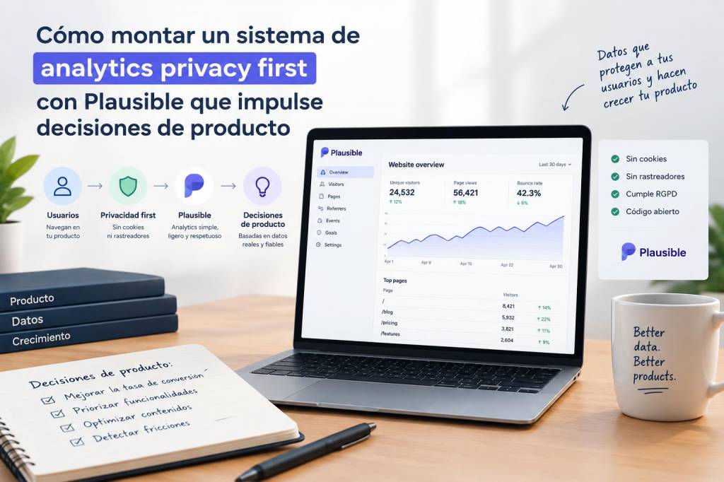 Cómo montar un sistema de analytics privacy-first con plausible que impulse decisiones de producto