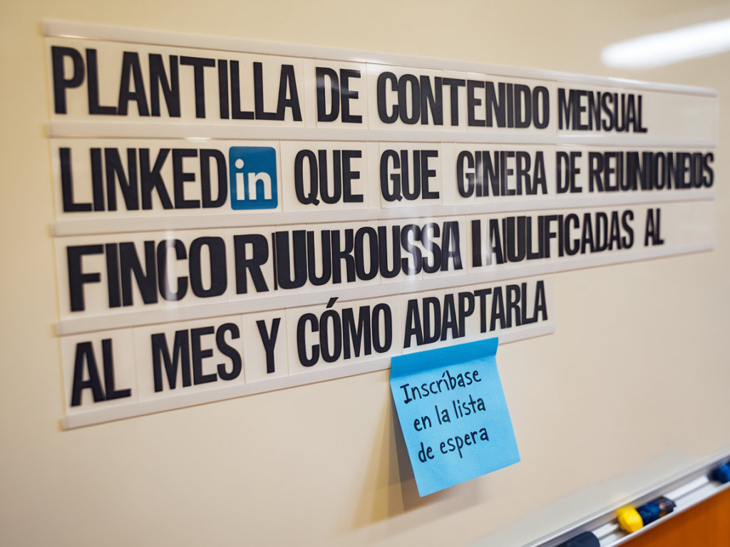 Plantilla de contenido mensual para linkedin que genera cinco reuniones cualificadas al mes y cómo adaptarla